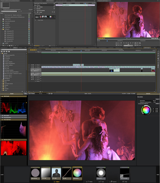Editing in Adobe Premiere Pro CS5 and Color Grading in Red Giant Looks II