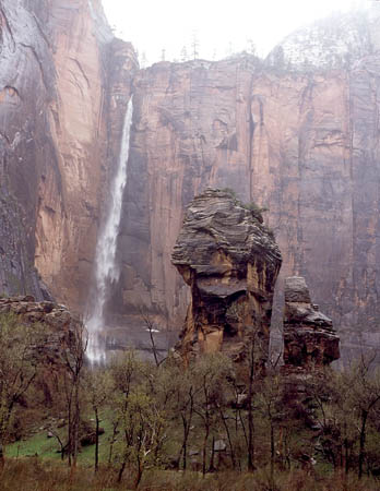 Zion Cliff and Waterfall 