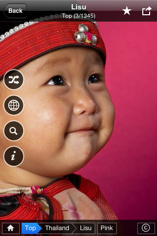 Lisu child from Thailand in Memory of Colors app