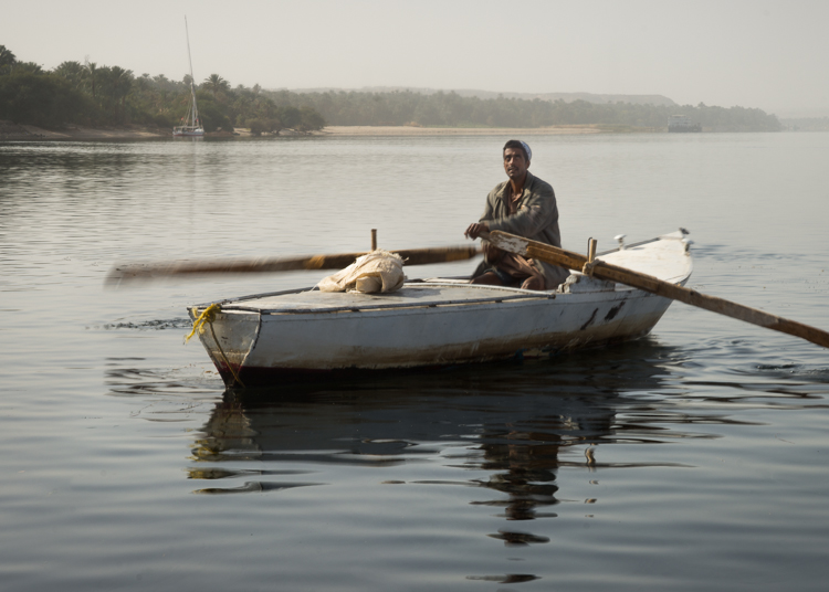 Rowing to Work Near Kobaniya