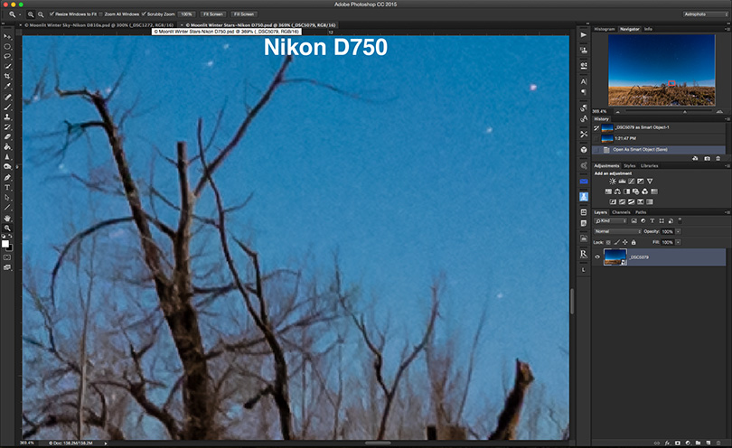 NIKON D750 Moonlit Nightscape Resolution
