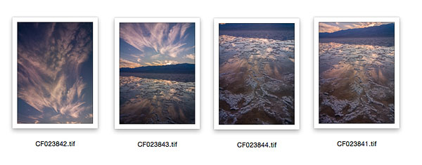 Here are the four image captures I used for this merge