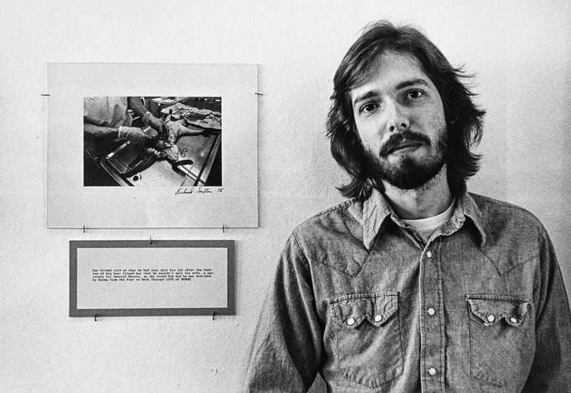 Richard Sexton at Nexus Gallery, 1975. Photo by Mike Blumensaadt
