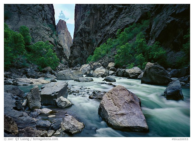 Gunisson river near Narrows. Black Canyon of the Gunnison National Park, Colorado, USA.