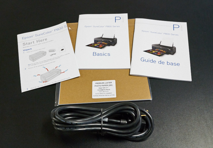 Manuals and power cord