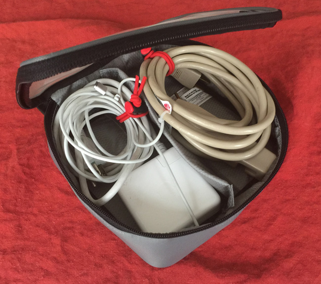 MacBook Pro Power Adapter and Extension Cord In Gura Gear Bag