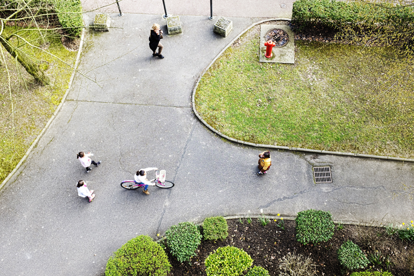 A God's Eye view of children at play in Paris, France