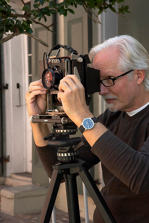 Richard Sexton with an Ebony Camera
