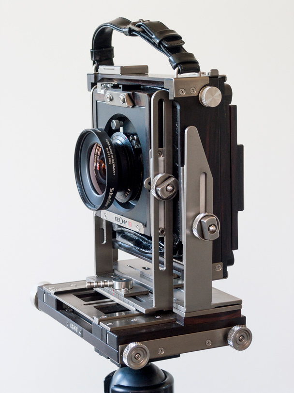 The Ebony 45SU is a great example of the functional beauty and innovative design for which Ebony Camera is known. No compact, wooden field camera before it featured the extreme movements it possessed. It has adequate extension for longer lenses and easily accommodates extreme wide angles.