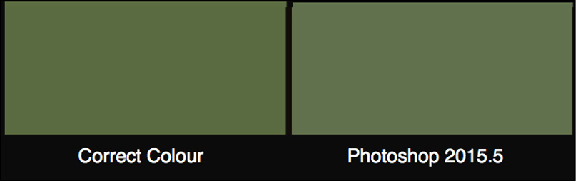 5. Correct and Photoshop printed Foliage compared