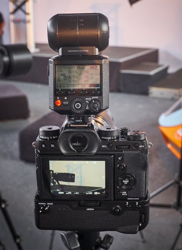 The X-T2 with the NEW EF-X500 TTL Flash