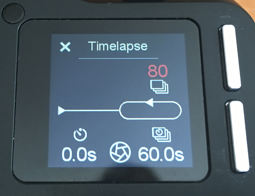 Timelapse Menu