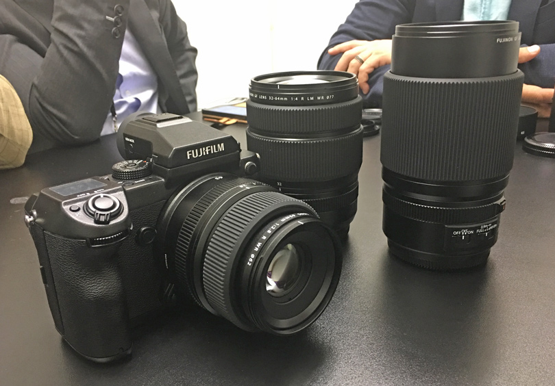 The Fuji GFX and the three lenses