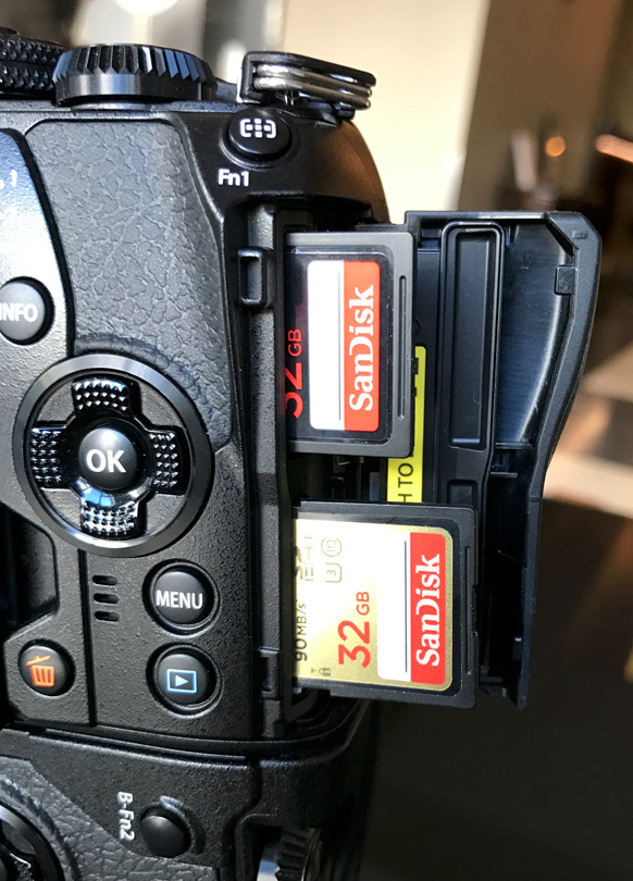 Dual Card slots behind a weather sealed door