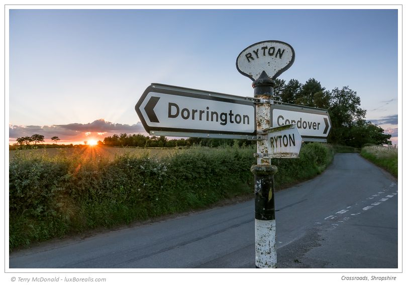 Crossroads, Shropshire – 24mm (equiv.) ƒ5.6@1/160 ISO100 EV–2 The raw files from the RX10iii’s 1” sensor are surprisingly malleable allowing for precise post-capture processing. I exposed this frame 2 stops below “normal” to maintain colour in the highlights then processed the file to bring it back to the way I visualized the original scene. While, as expected, there is increased “grain” (noise) in the shadow areas, the noise is “tamed” with Luminance Noise Reduction and shadows do not exhibit the increase in colour noise typical of smaller sensors.