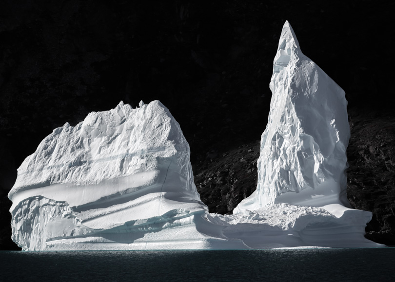 Iceberg In Black And White