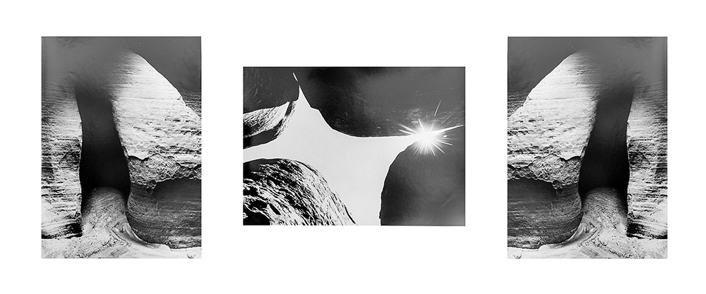 Canyon forms Black & White Triptych #3