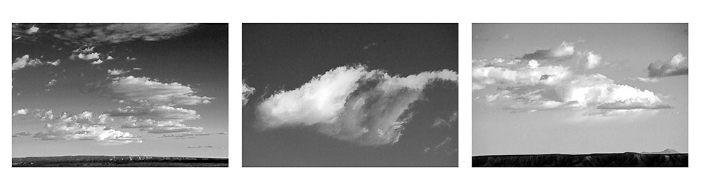 Clouds Black & White Triptych #2
