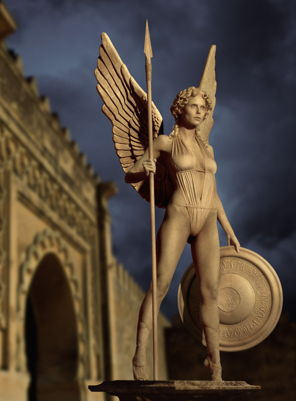 Heidi Klum as the Goddess Athena