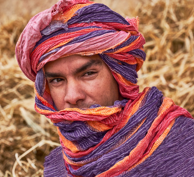 Berber Man with Wrapped Cloth Turban