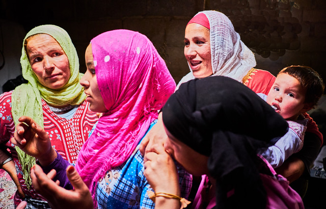 Colorful Berber Women and Child