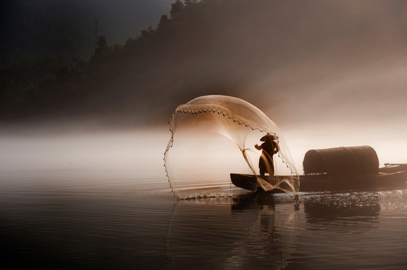 "China" A stunning example of using mist to not only soften background detail but to also accentuate the primary subject of interest.