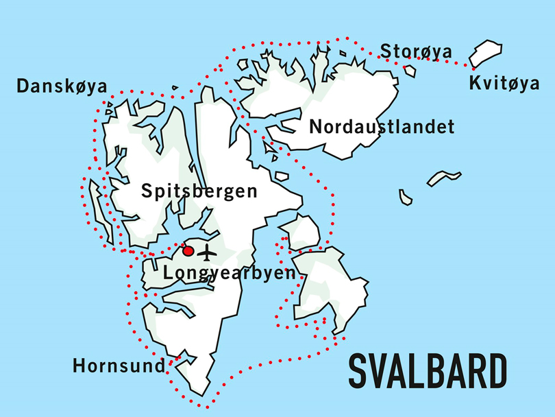 2018 Svalbard Trip Map