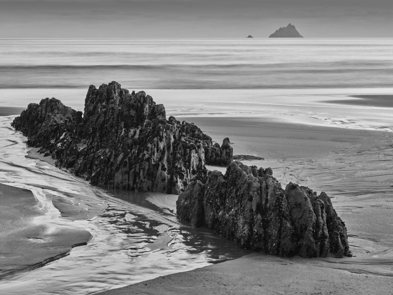 Irish Beach and Skellig Island