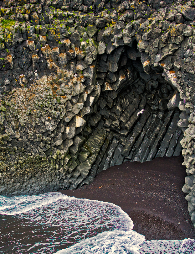 “Basalt Cave & Icelandic Gulls, 2016”, Sony A7rM2, Sony 70-300mm