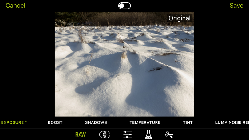ProCamera’s processing interface is less cluttered than Lr Mobile’s and has fewer adjustments, which is not necessarily a bad thing as phones aren’t the ideal place to edit in the first place.
