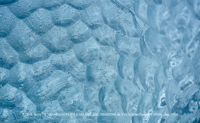 Icebergs shot from a Zodiac in Greenland