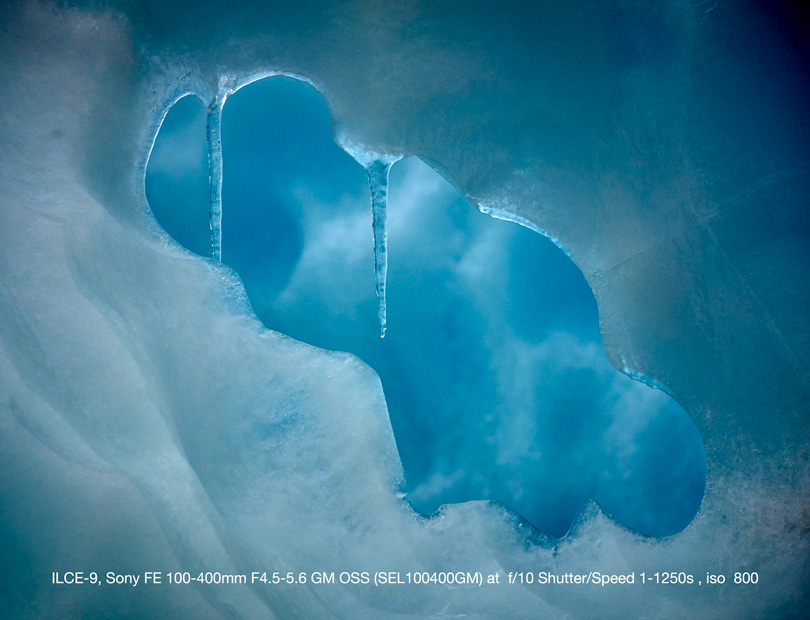 Icebergs shot from a Zodiac in Greenland