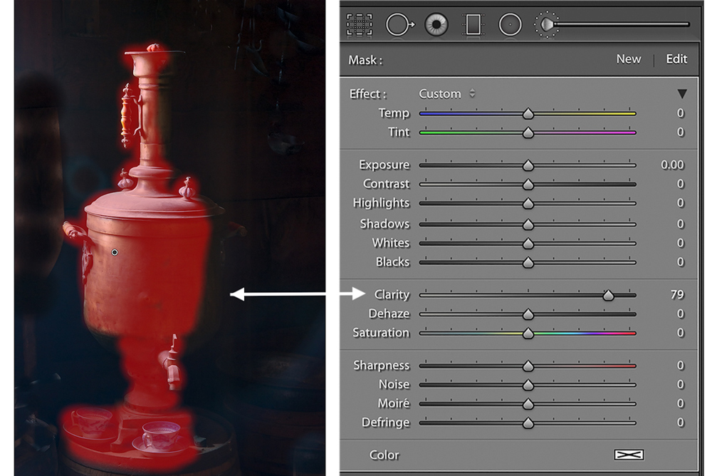 Local Adjustment Brush Adjusting Clarity