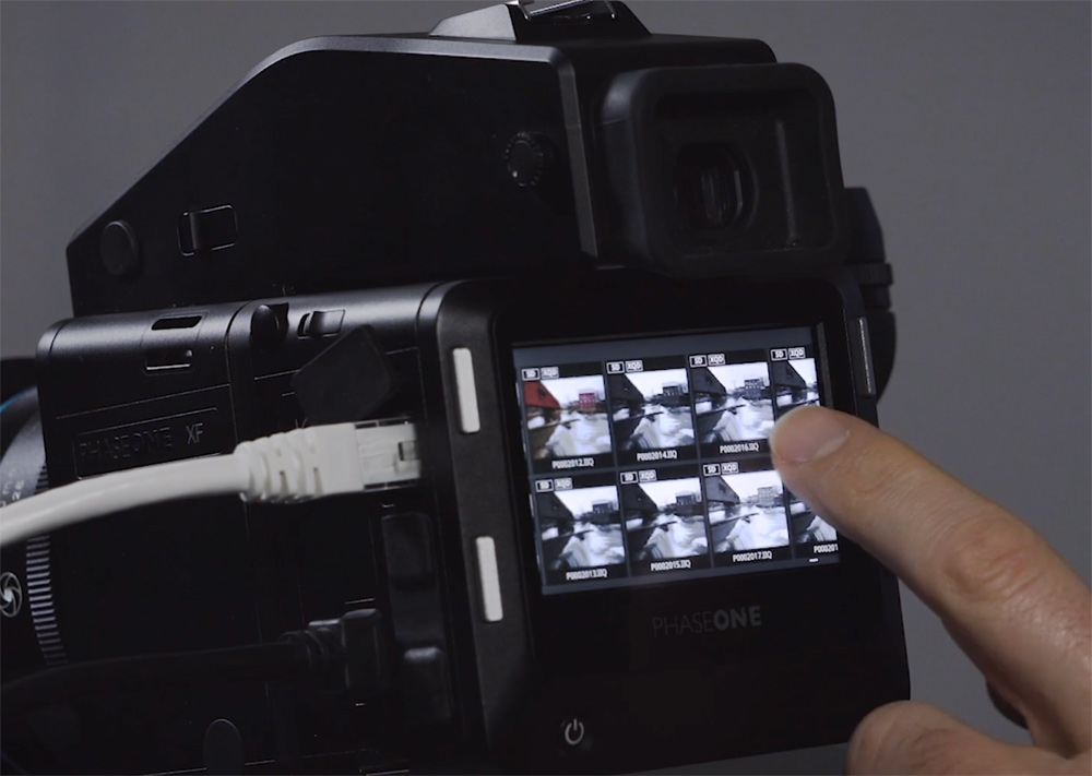 The whole menu system and camera controls are touch operated