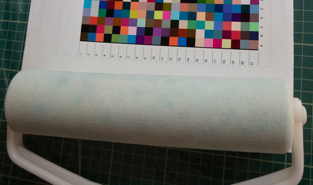 Figure 15. Cyan discoloration on the roller