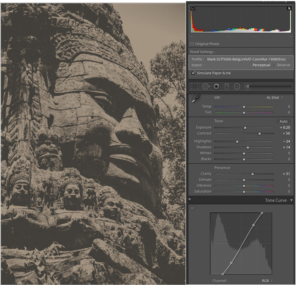 Figure 30-2. Angkor Stone Face – Belgian Linen Natural