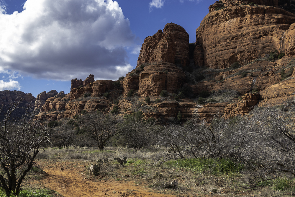 Courthouse Rock and Bell Rock after a brief shower