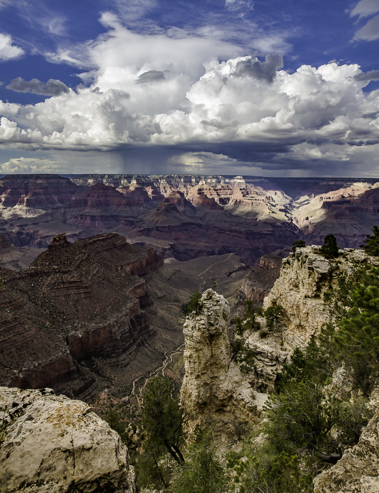 Huge cumulonimbus cloud dumps torrential rain over the North RimHuge cumulonimbus cloud dumps torrential rain over the North Rim