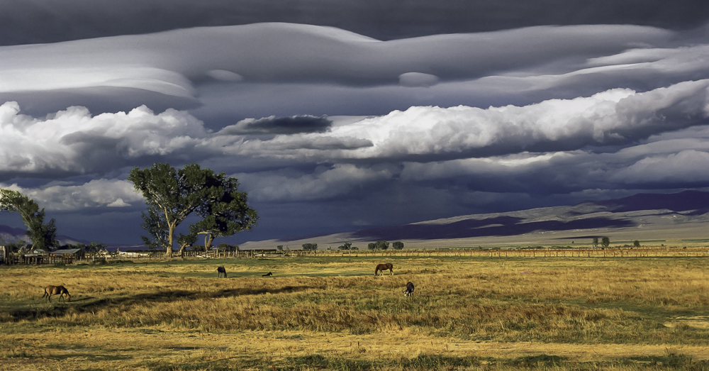 Trailing edge of a major storm system leaving the Sierras