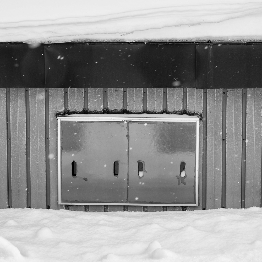 A nice balanced image of shuttered windows