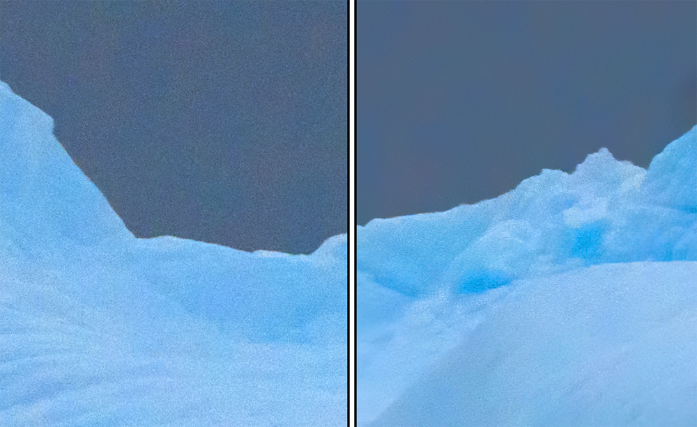 Before and after for Topaz DeNoise AI This an enlarged at 200% to show before and after.
