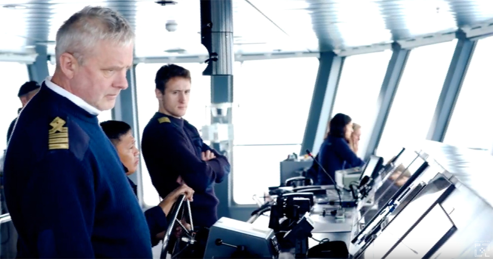On the bridge of the Magellan Explorer