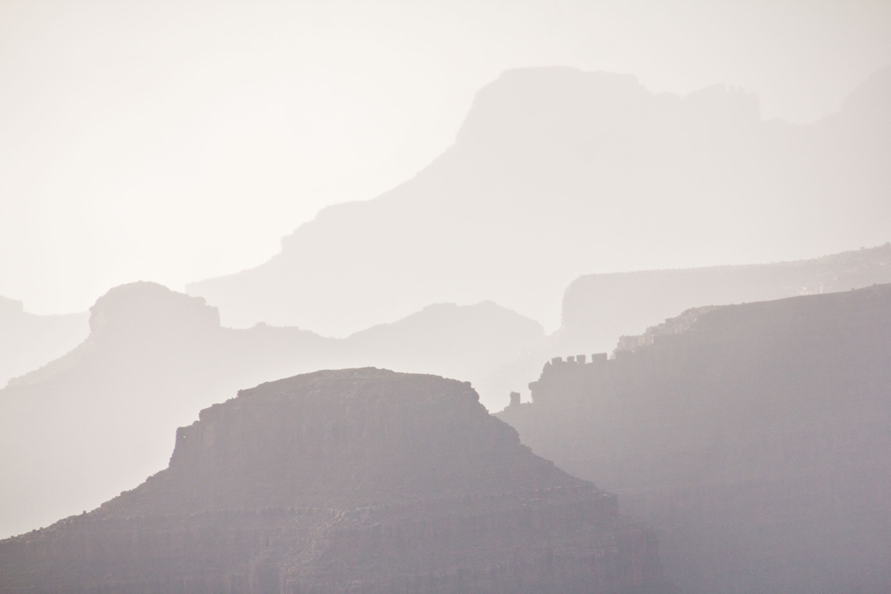 Arrowhead Moonset and Grand Canyon Silhouettes