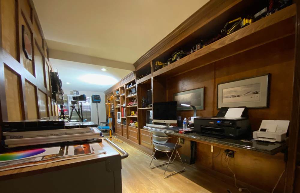 Looking at the Man Cave from the entry door