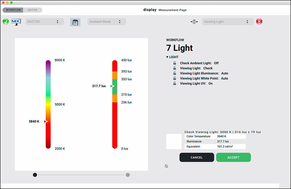 Figure A2-4. Viewing Light Measurement