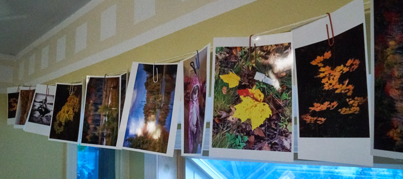 Some images we have we display like this by hanging them on a wire.
