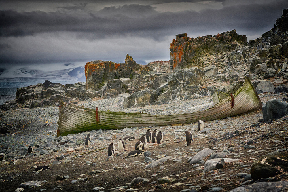 Antarctica, This location on all my visits was always covered with snow. On this visit there was no snow. Climate change is taking its toll. Watch the video below on this topic.