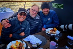 Art Wolfe, Kevin Raber and Michael Durr at the barbeque