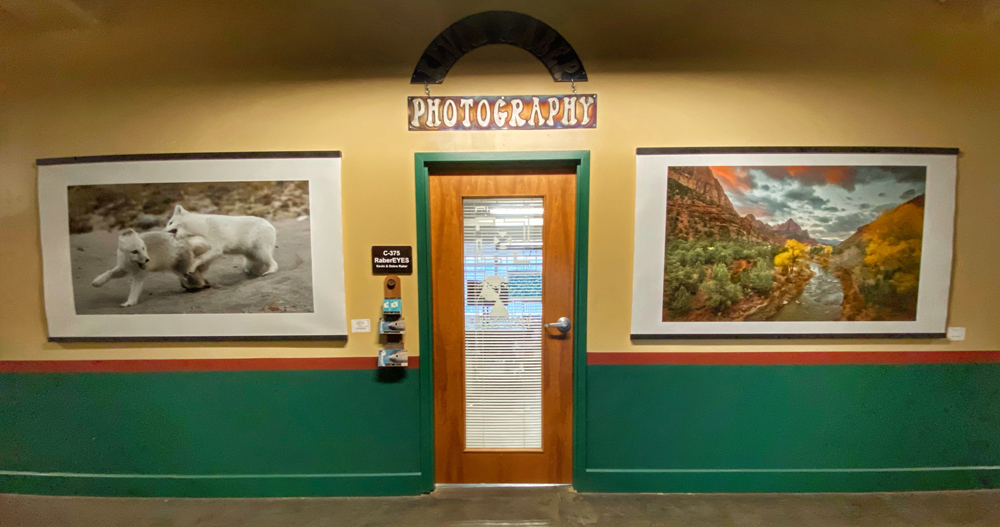 The studio space from the hallway