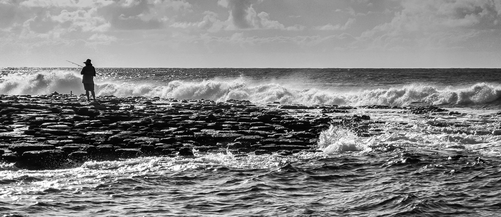 Old Man and the Sea” in B&W